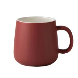 Nestasia premium quality ceramic matte finish red cup for serving warm drinks & tea (3.5" , 450 ml) image 5
