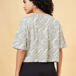 Ajile by Pantaloons Grey Cotton Printed T-Shirt image 2