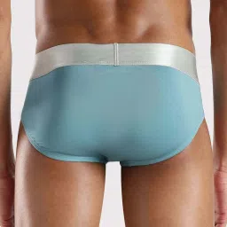 CALVIN KLEIN Blue Solid Blue Low Rise Briefs image 2