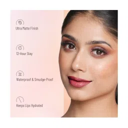 SWISS BEAUTY Non Transfer Matte Crayon Lipstick Mauve On - 3.5 gm image 4