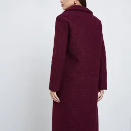 Styli Burgundy Wool Regular Fit Jacket image 4