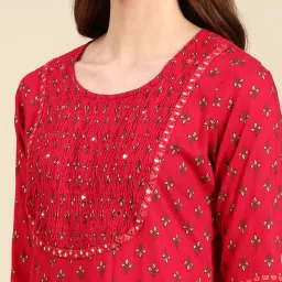 showoffff SHOWOFF Red Printed Kurta image 5