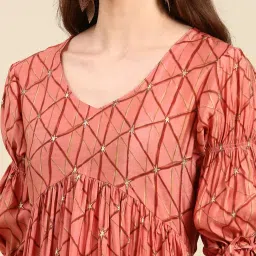 showoffff SHOWOFF Coral Printed Kurta image 5