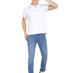 AD by Arvind White Slim Fit Polo T-Shirt image 5