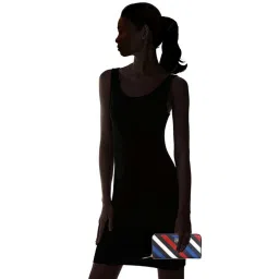 TOMMY HILFIGER Navy Rosa Printed Leather Wallet image 5