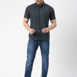 Dragon Hill Green Slim Fit Check Shirt image 5
