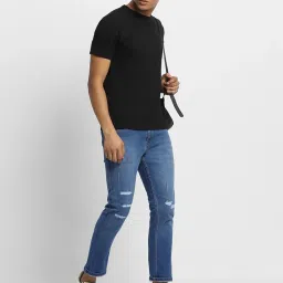 Forever 21 Blue Mid Waist Slim Fit Regular Length Jeans image 5