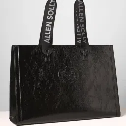 Allen Solly Black Textured Medium Handbag image 2
