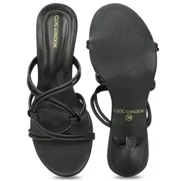 Clog London Women's Black Cross Strap Stiletto image 5