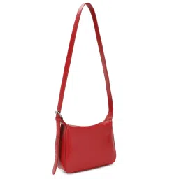 Fastrack Luscious Red Solid Faux Leather Sling Handbag image 5