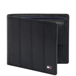 TOMMY HILFIGER Pazin Black Leather Casual Solid Bi-Fold Wallet For Men image 2