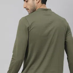 Rare Rabbit Green Cotton Slim Fit Solid T-Shirt image 2