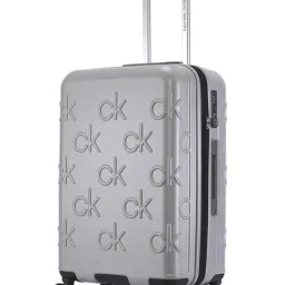 CALVIN KLEIN Insignia Heather Grey 8 Wheels Medium Hard Cabin Trolley Bag image 3