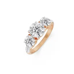 EMORI 18k Yellow Gold Lab Grown Diamond Minimal Ring for Women image 2