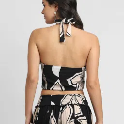 Forever 21 Black Printed Crop Top image 2