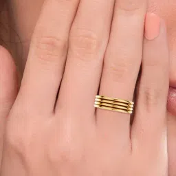 Kisna Diamond & Gold Jewellery 14k (585) Yellow Gold Ring for Women image 2