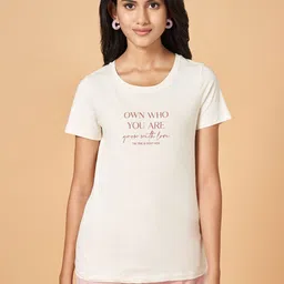 Honey by Pantaloons Women Typography Printed Round Neck Cotton T-Shirt-picture-26