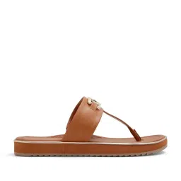 Aldo Women's ADIRAHAR Brown T-Strap Sandals image 2