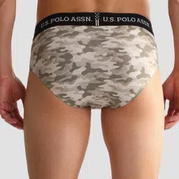 U.S. Polo Assn. Beige Camo Print Briefs - Pack of 2 image 2