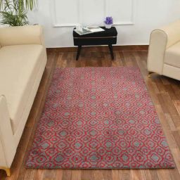 Presto Red & Grey Polyester Carpet-image-31
