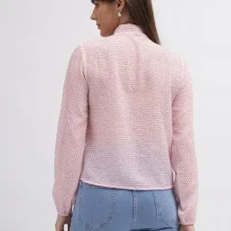 Elle Pink & White Printed Top image 2