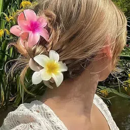 Elecsera Pack of 3 Floral Shaped Claw Clip image 4