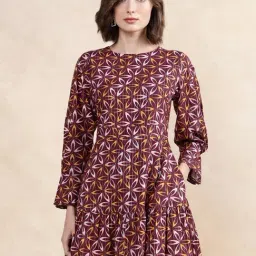 RAREISM Multi Cotton Printed Long Sleeves Dress-picture-23