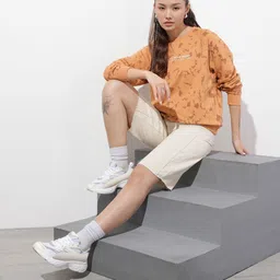 The Roadster Life Co. Abstract Printed Raglan Sleeves Pure Cotton Sweatshirt image 3