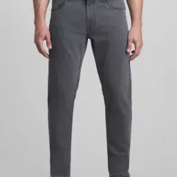 Jack & Jones Light Grey Denim Cotton Skinny Fit Jeans-picture-44