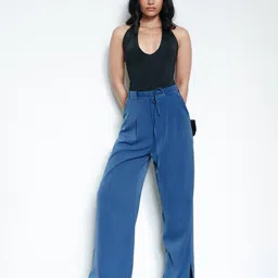 FREAKINS Women Wide Leg High-Rise Pleated Korean Pants Trouser-image-57