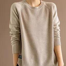StyleCast Ribbed Round Neck Pullover Sweater-image-34