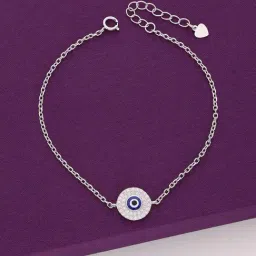 Kai Jewel Sterling Silver Classic Single Evil Eye Bracelet for Women-picture-10