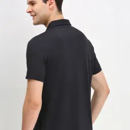 Allen Solly Black Cotton Polyblend Regular Fit T-Shirt image 2