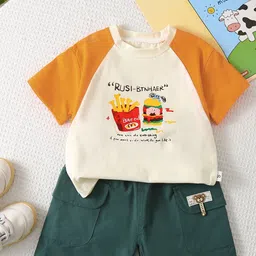 StyleCast x Revolte Boys Cartoon Printed Pure Cotton Round Neck T-shirt & Trousers-picture-36