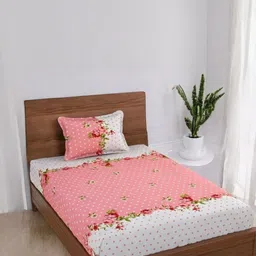 WELLNEST Unisex Maroon Bedsheets image 4