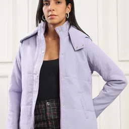 Globus Women Hooded Solid Casual Padded Jacket-image-74
