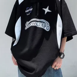 StyleCast x Revolte Men Colourblocked Polo Collar T-shirt image 4