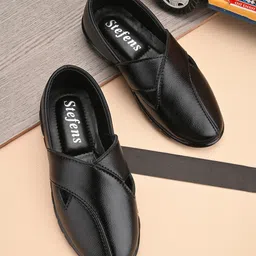 Stefens Synthetic Self Design Mojaris - Black-picture-24