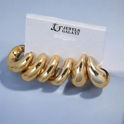 Jewels Galaxy Contemporary Half Hoop Earrings-image-92