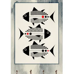 999Store Stylish Wood Wall Mount Decorative Key Holder - Fish image 2