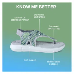 KazarMax Mesh Detailed Sandals - Grey image 3