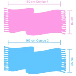 Lulamom Multi-Purpose Breast Feeding Nursing Striped Shawl - Pack of 2 (Pink & Green) image 3