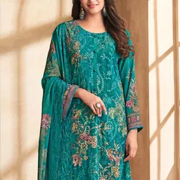 Stylee LIFESTYLE Printed Unstitched Dress Material image 4