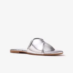 Pair ie Tales Women Slip-On Leather Open Toe Flats image 5