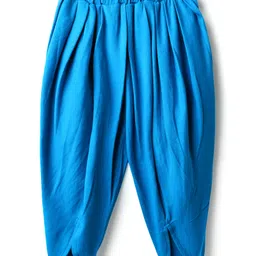 EARTHY TOUCH Single Jersey Knit Full Sleeves Kurta Dhoti Set With Floral Print - Light Blue image 4