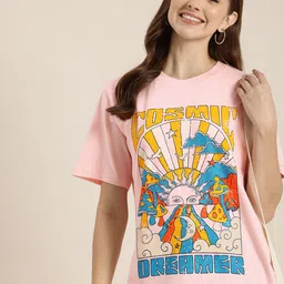 HERE&NOW Pure Cotton Graphic Printed T-shirt-picture-11