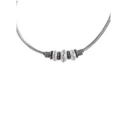 Teejh Sejal Silver Oxidized Anklets image 5