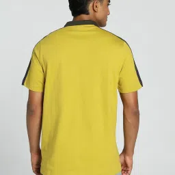 Puma Yellow Cotton Regular Fit Polo T-Shirt image 2