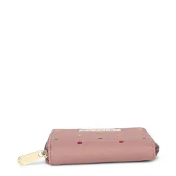 Caprese Popsicle Pink Textured Zip Around Wallet for Women image 5