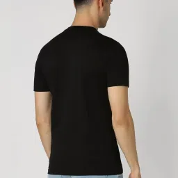 Van Heusen Black Cotton Slim Fit T-Shirt image 2